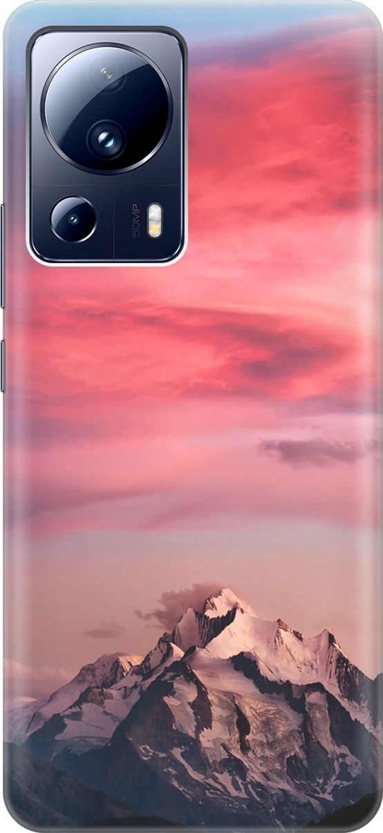 

Силиконовый чехол на Xiaomi 13 Lite "Горы и небо", Коричневый;розовый, 158506