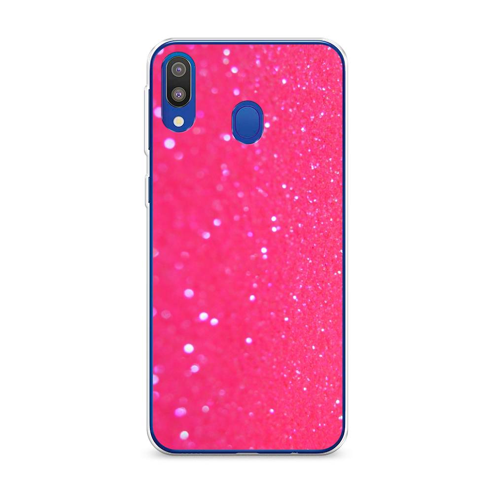 

Силиконовый чехол "Малиновые блестки рисунок" на Samsung Galaxy M20, Малиновые блестки рисунок