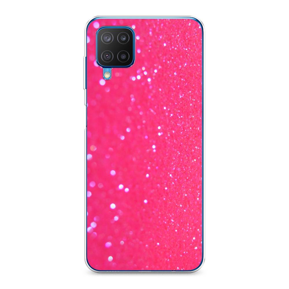 

Силиконовый чехол "Малиновые блестки рисунок" на Samsung Galaxy M12, Малиновые блестки рисунок