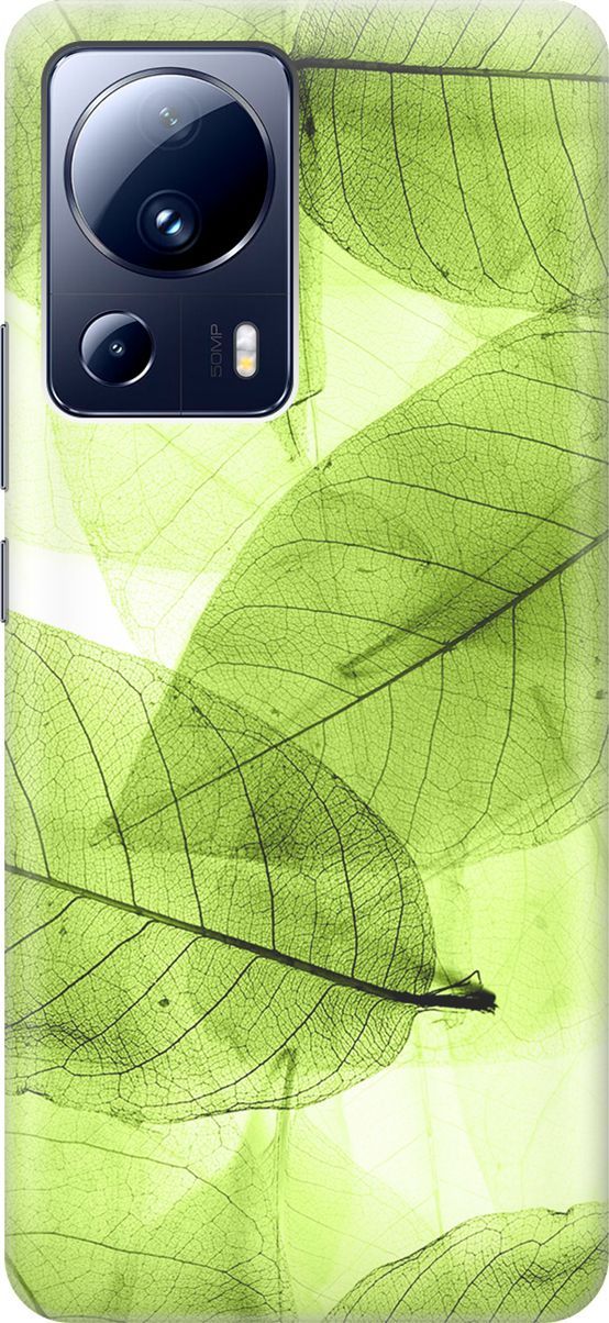 

Силиконовый чехол на Xiaomi 13 Lite "Зеленые листья", Зеленый, 158504