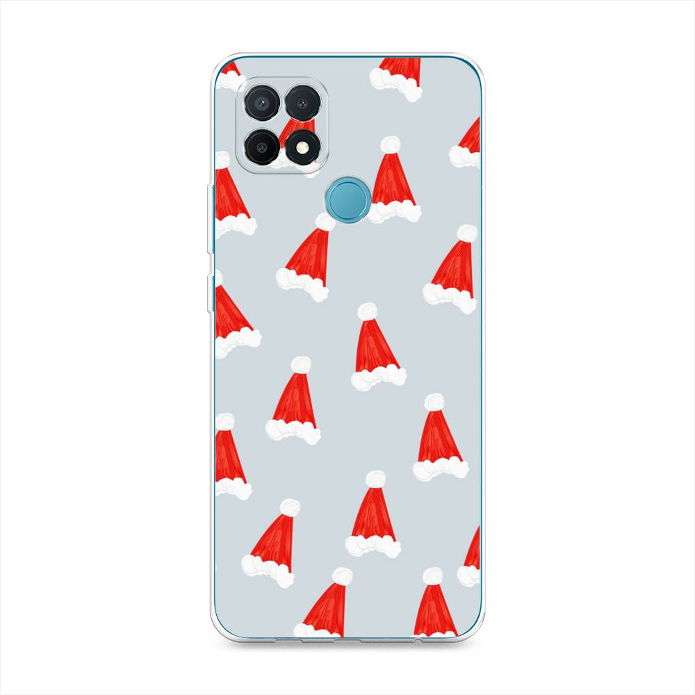 

Чехол для Oppo A15/A15s "Новогодние шапочки", Белый;красный;серый, 254750-5
