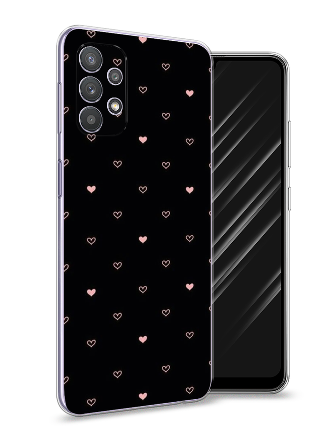 

Чехол Awog на Samsung Galaxy A32 / Самсунг A32 "Черный фон и сердечки", Разноцветный, 2102050-3