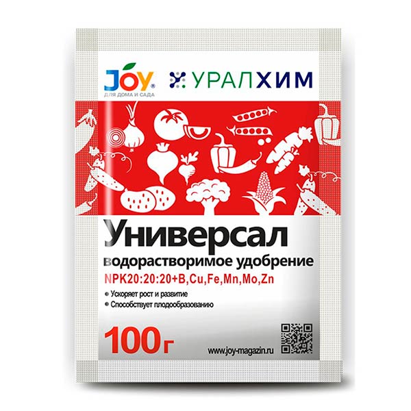 фото Минеральное удобрение комплексное joy уралхим универсал 100 г