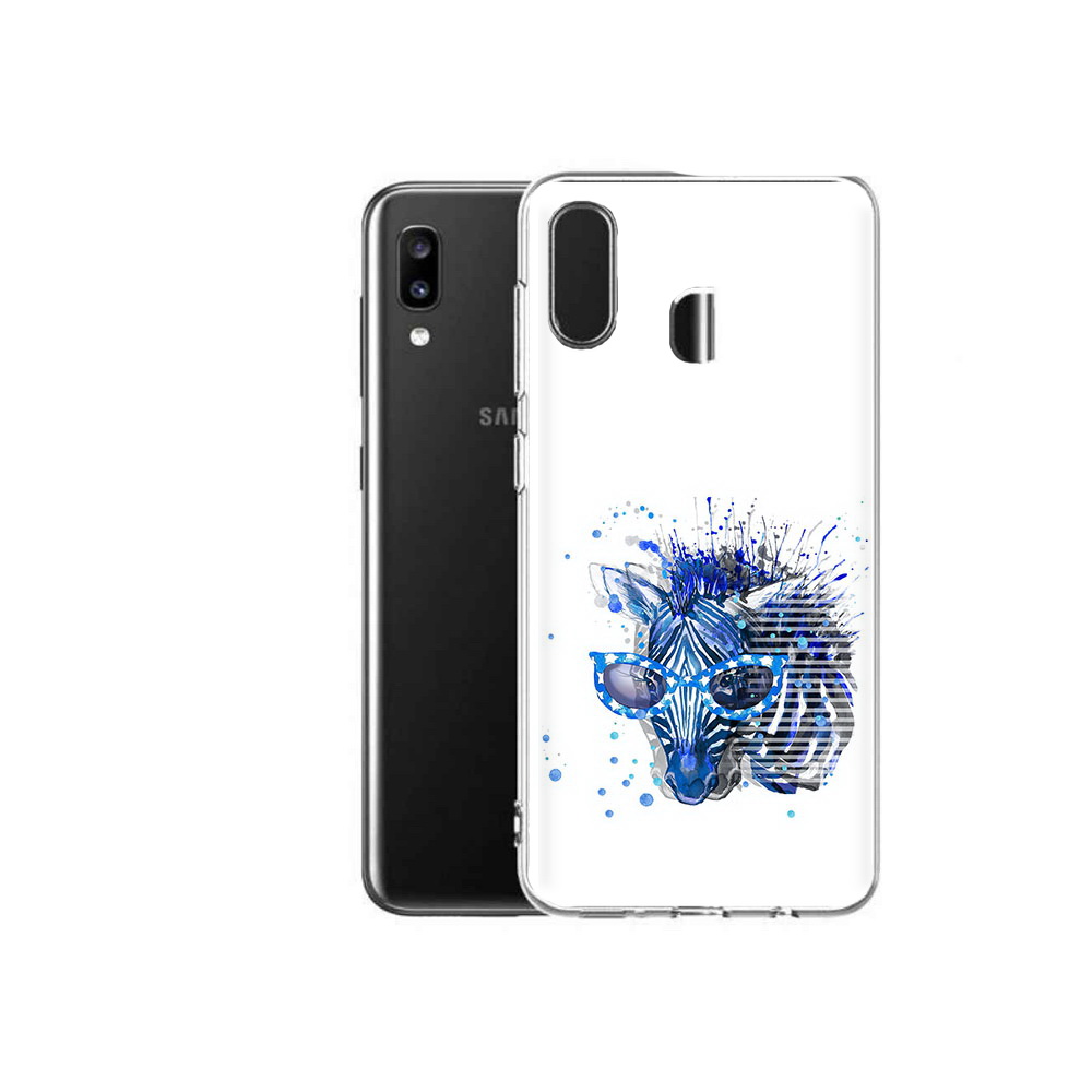 Чехол MyPads Tocco для Samsung Galaxy A20 расплывчатая зебра