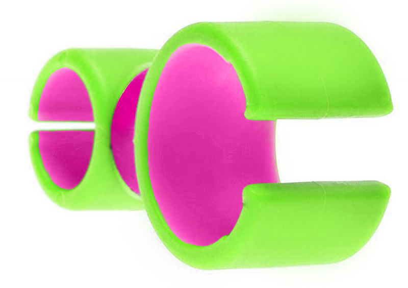 Универсальный держатель GSMIN Round Holder для телефона на велосипед (Зелёно-розовый)