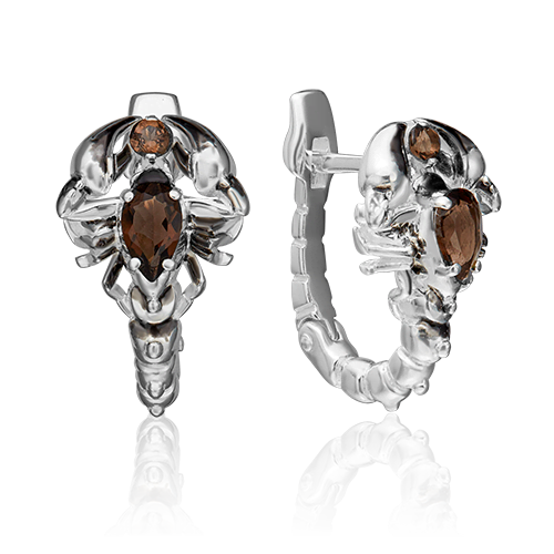 

Серьги из серебра с раухтопазом PLATINA jewelry 02-4637-00-202-0200-68, 02-4637-00-202-0200-68