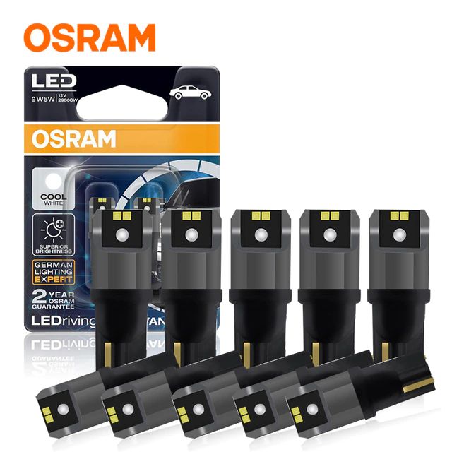 

Светодиодная лампа Osram T10 LED White (blister) 10шт., 2882CW