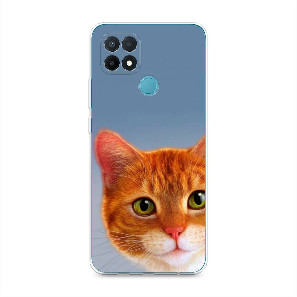 

Чехол для Oppo A15/A15s "Любопытный котик", Коричневый, 254750-1