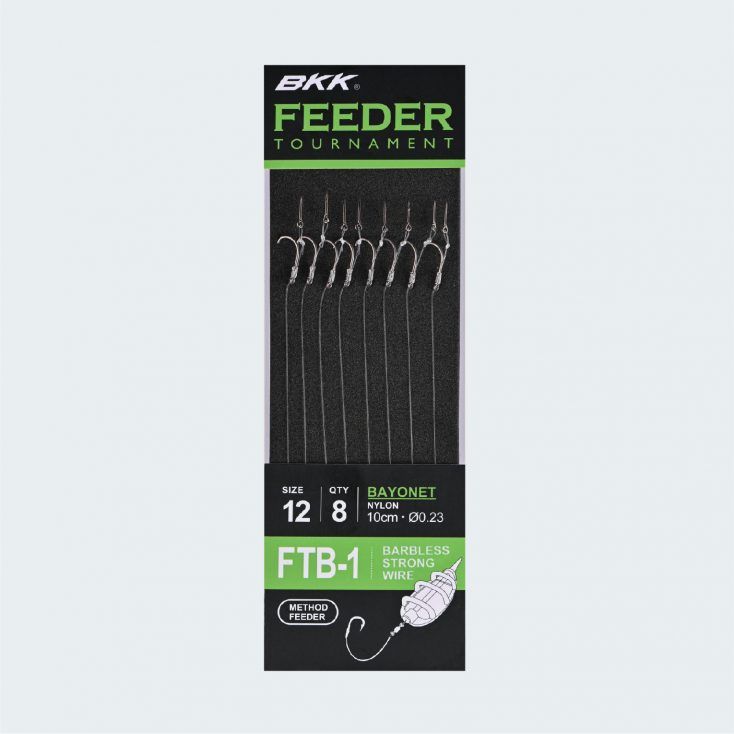 Крючок безбородый с поводком BKK Feeder Tournament FTB-1 Bayonet Rigs A-BW-5123 14 8ш 624₽