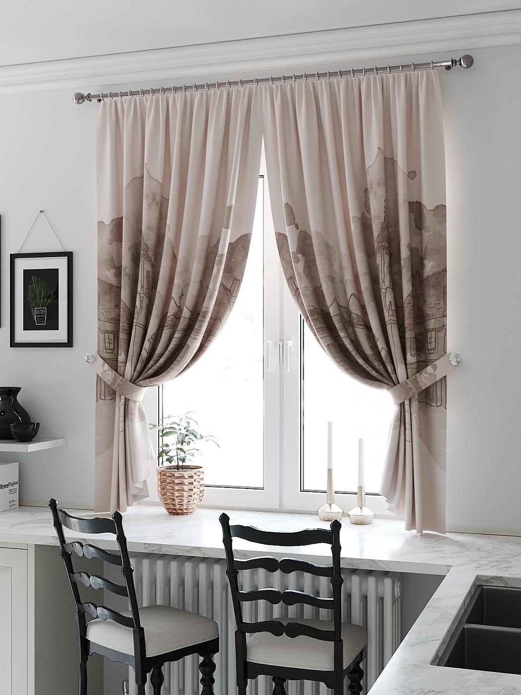 

Комплекты штор AT HOME Фиревиренс высота 180 см, ширина 150 см, Бежевый, 961366