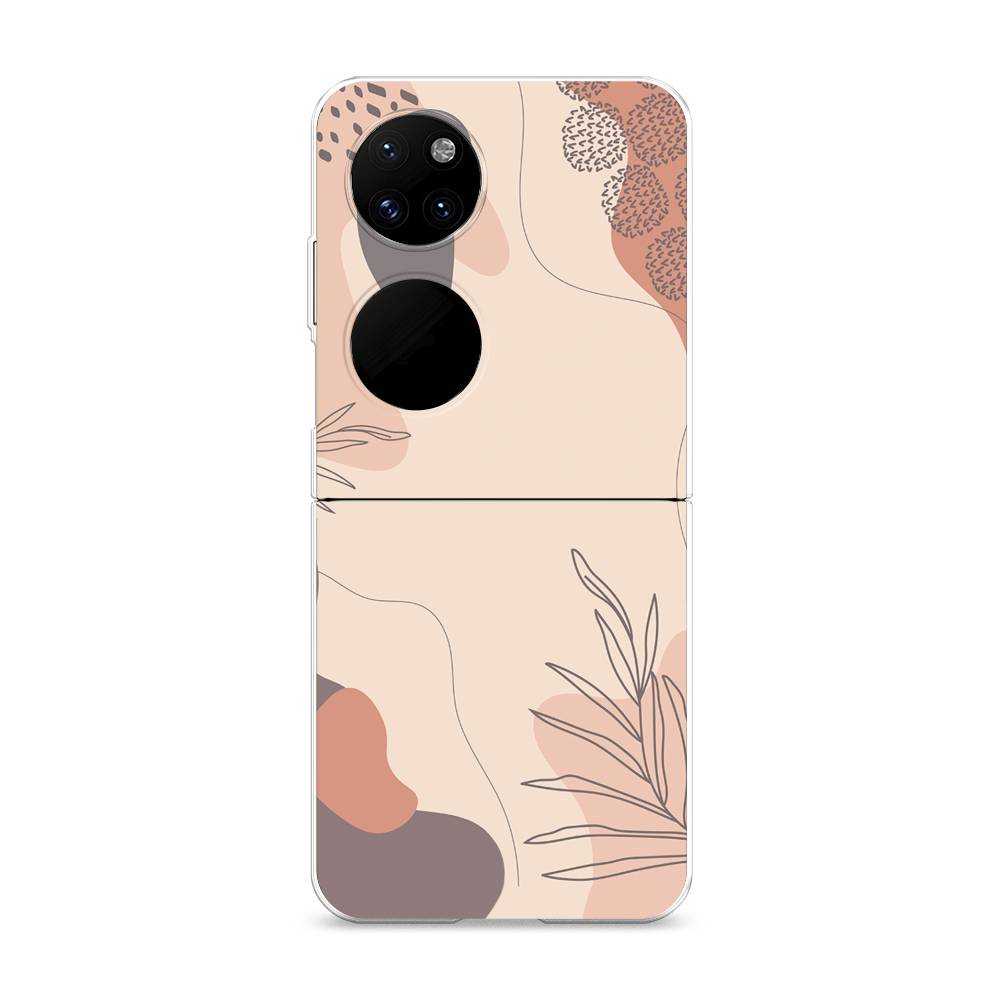 

Чехол на Huawei P50 Pocket "Нюдовые тона", Коричневый;серый, 6107450-4
