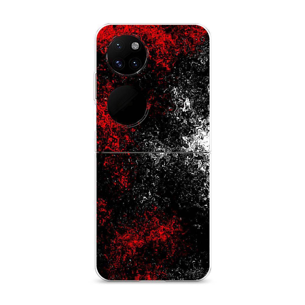 

Чехол на Huawei P50 Pocket "Монотипия", Красный;черный;белый, 6107450-3