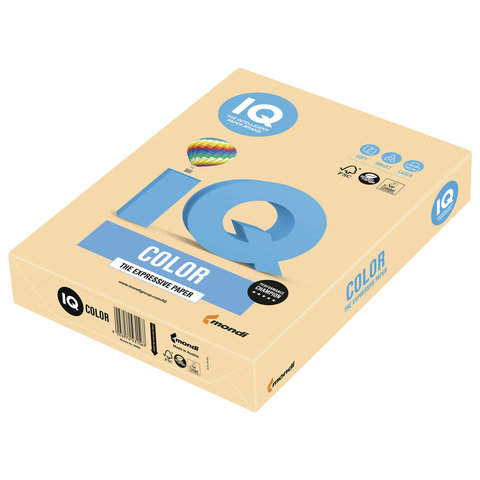 

Бумага цветная IQ color, А4, 160 г/м2, 250 л., тренд, золотистая, GO22