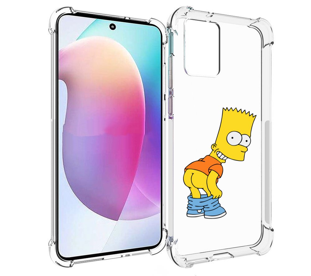 

Чехол MyPads барт-симпсон-довольный для Motorola Edge 30 Neo, Прозрачный, Tocco