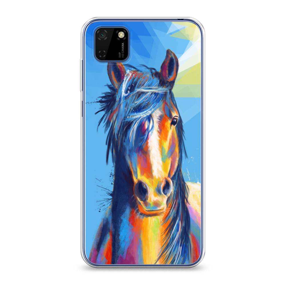 

Чехол на Huawei Y5p "Лошадь арт 3", Голубой;желтый;синий, 6103750-1