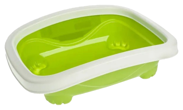 

Лоток для кошек M-Pets MEMPHIS, с бортиком, зеленый, S, 40,5x33,2x12 см, MEMPHIS