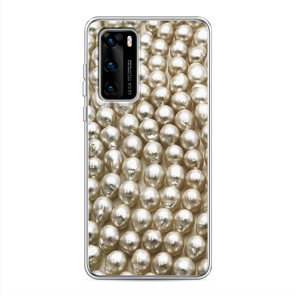 

Чехол на Huawei P40 "Жемчуг", Бежевый, 610850-3