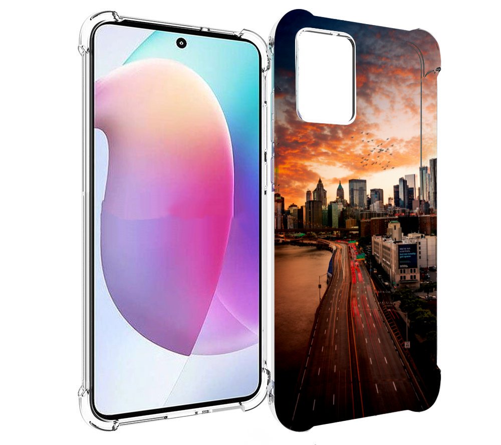 

Чехол MyPads американский город фото для Motorola Edge 30 Neo, Прозрачный, Tocco