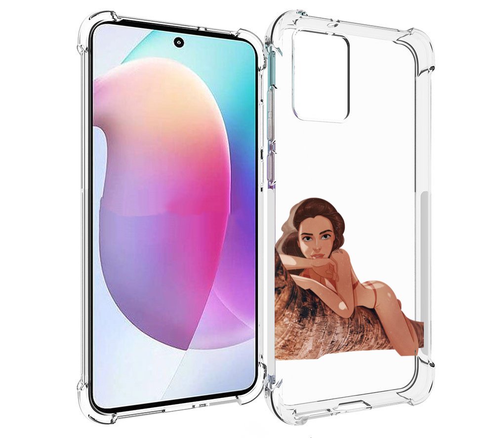 

Чехол MyPads амазонка-на-дереве для Motorola Edge 30 Neo, Прозрачный, Tocco