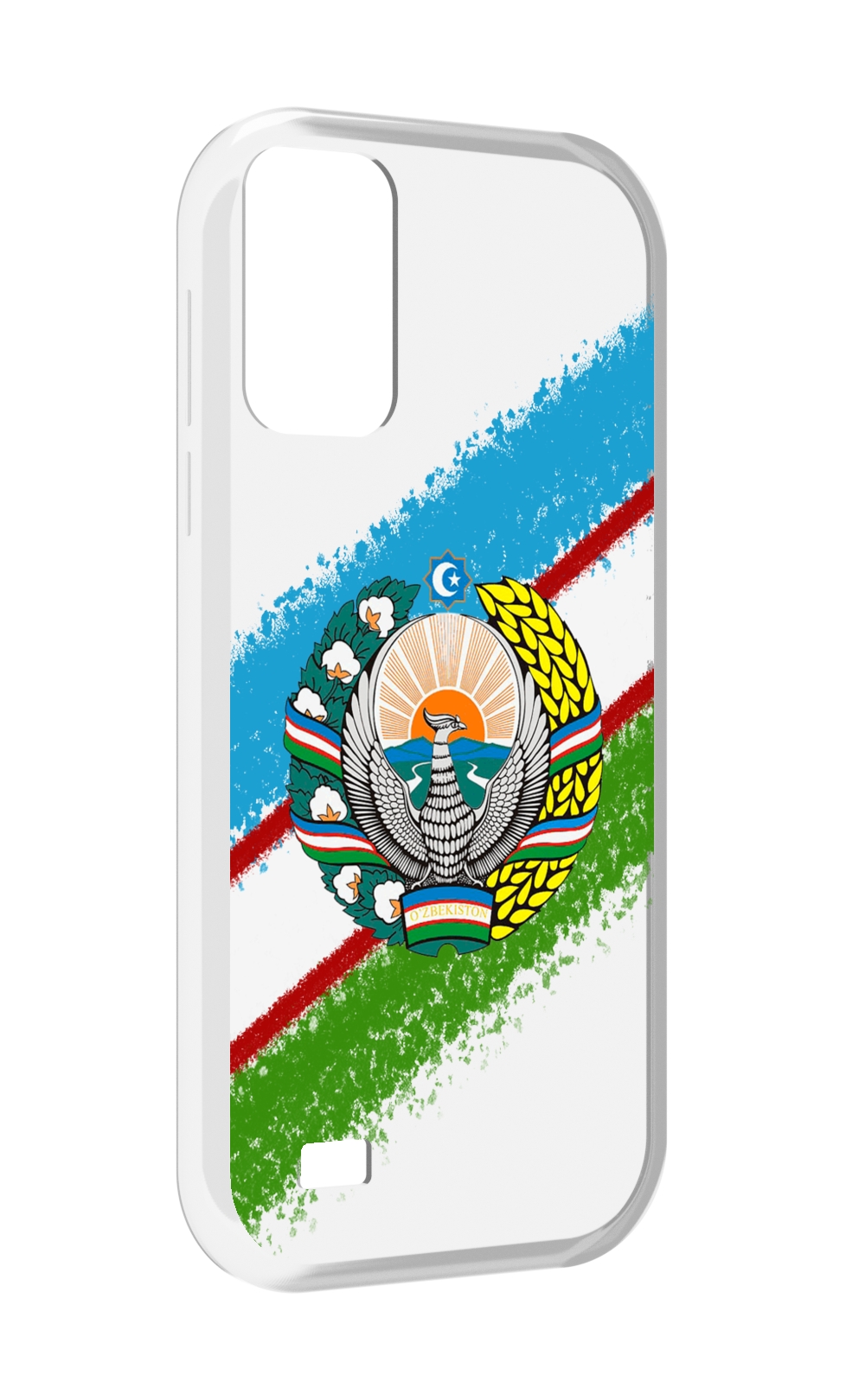 

Чехол MyPads Герб флаг Узбекистана для Oukitel C31, Прозрачный, Tocco
