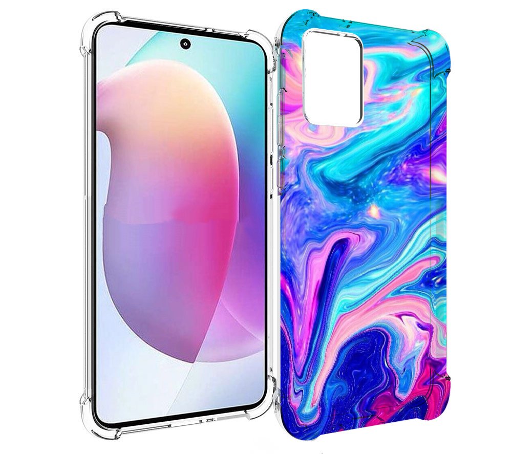 

Чехол MyPads акварельные-краски для Motorola Edge 30 Neo, Прозрачный, Tocco