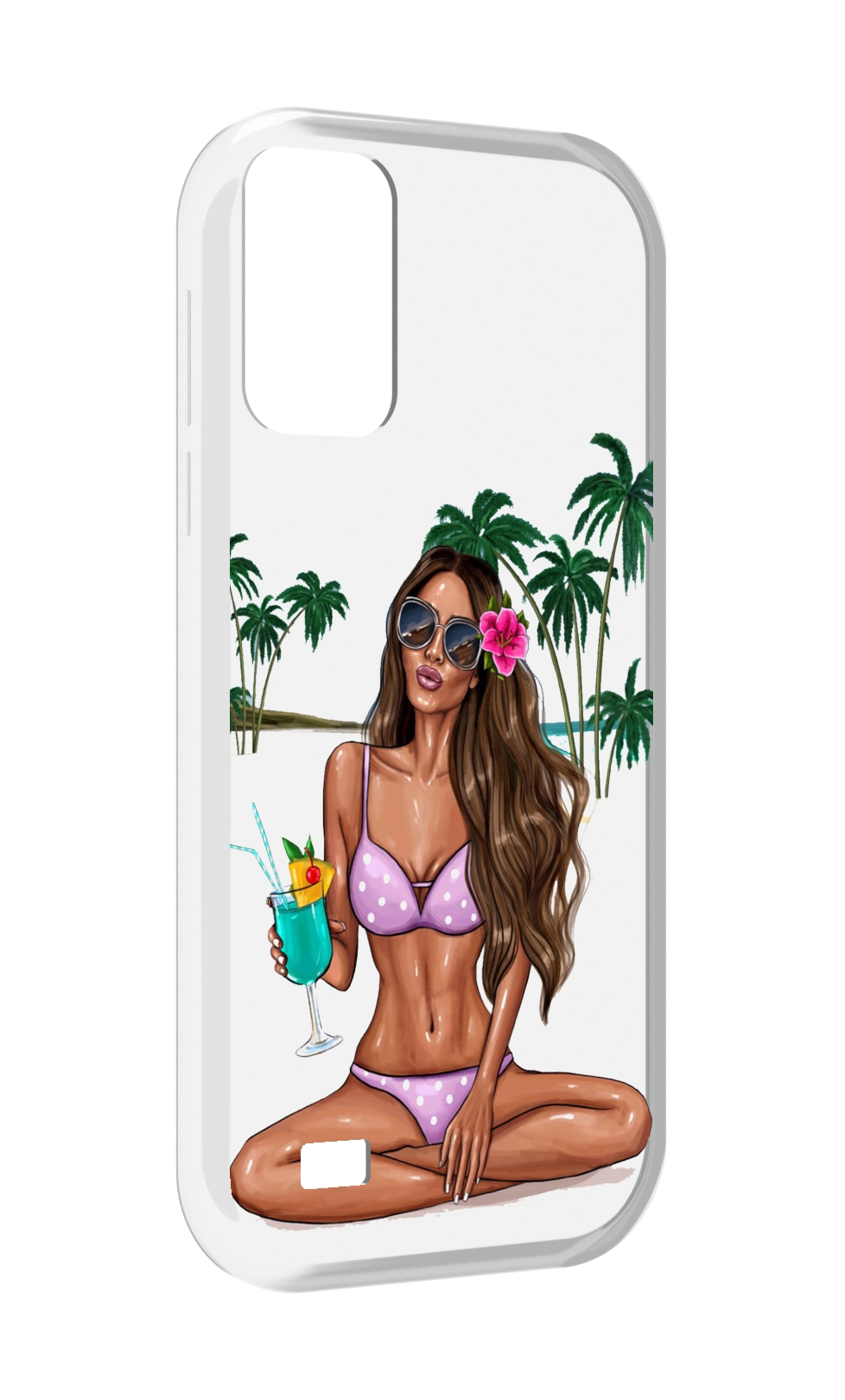 

Чехол MyPads Гавайская-девушка женский для Oukitel C31, Прозрачный, Tocco