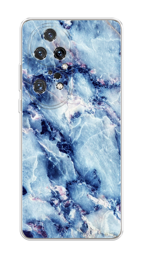 

Чехол на Huawei P50 Pro "Мрамор с синими прожилками", Синий, 6105050-3