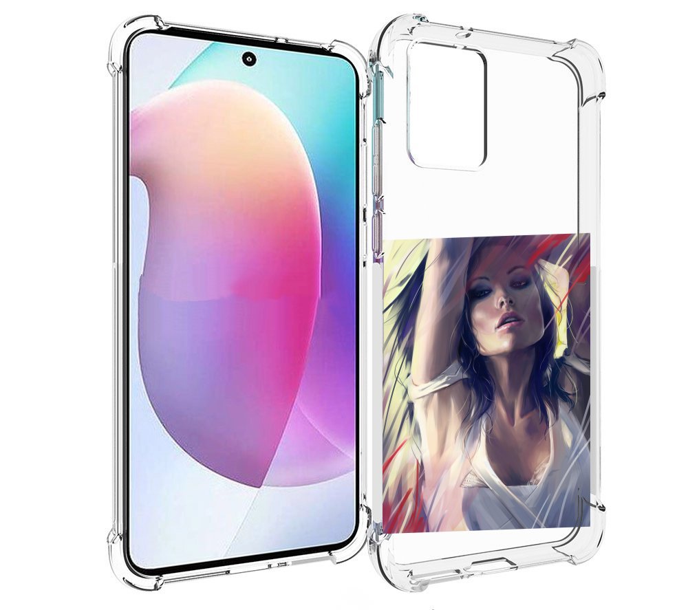 

Чехол MyPads акварельная-девушка женской для Motorola Edge 30 Neo, Прозрачный, Tocco
