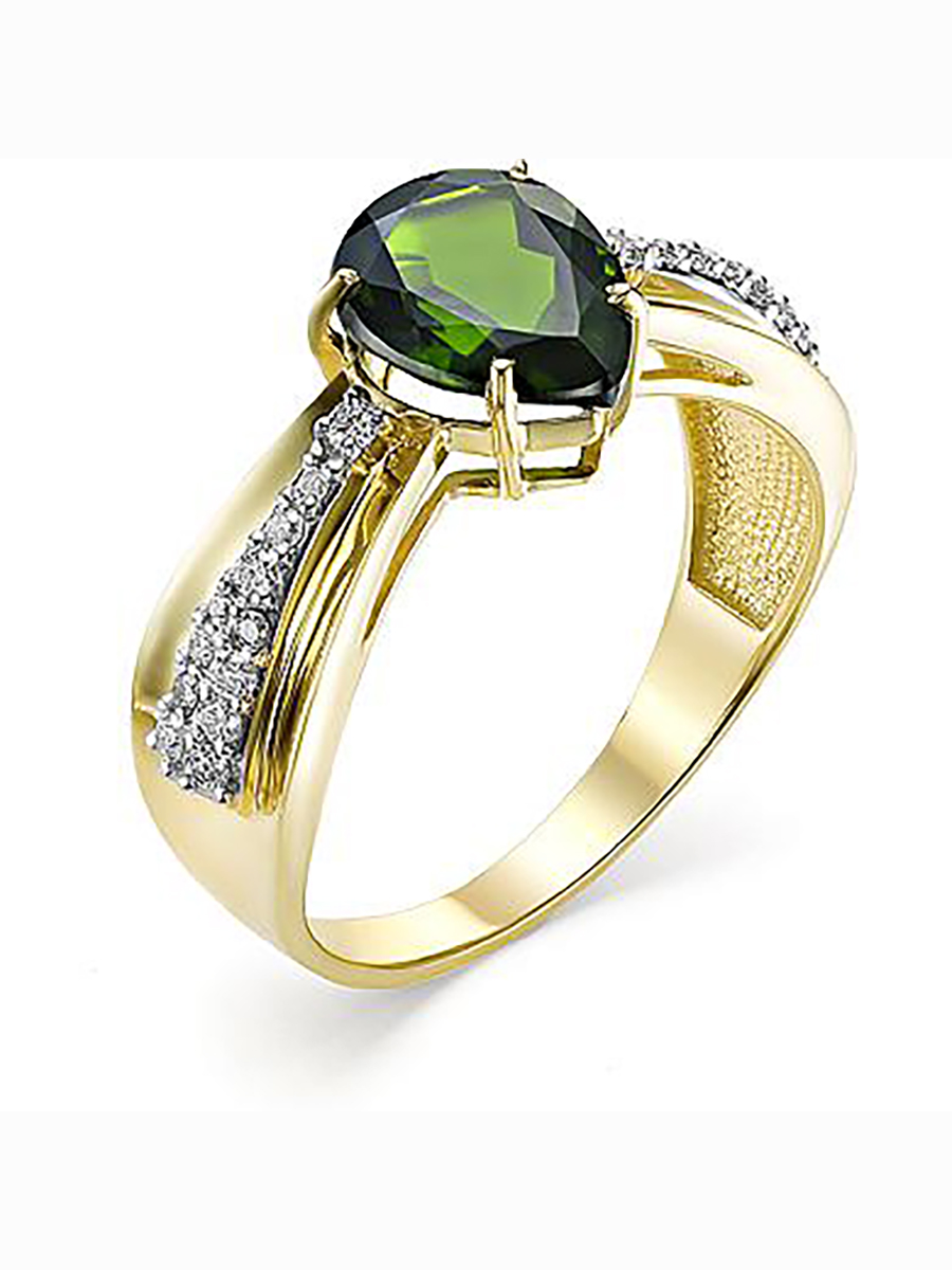 

Кольцо из золота с хромдиопсидом и бриллиантами р. 17,5 Master Brilliant 1-106-846-37, 1-106-846-37