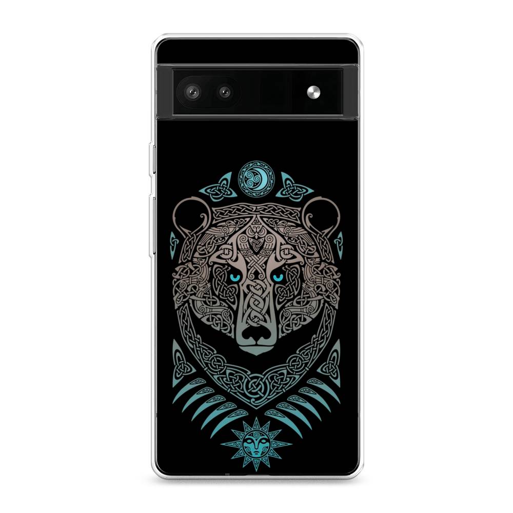 фото Силиконовый чехол "кельтский медведь" на google pixel 6a awog