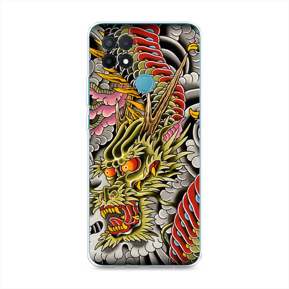 

Чехол для Oppo A15/A15s "Японский дракон", Желтый;розовый;красный, 254750-4