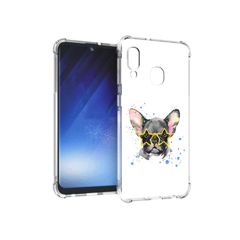

Чехол MyPads Tocco для Samsung Galaxy A20e буля в очках (PT133424.505.252), Прозрачный, Tocco