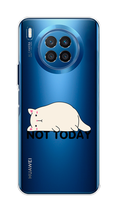 

Чехол на Huawei Nova 8i "Cat not today", Белый;розовый;черный, 6106350-1