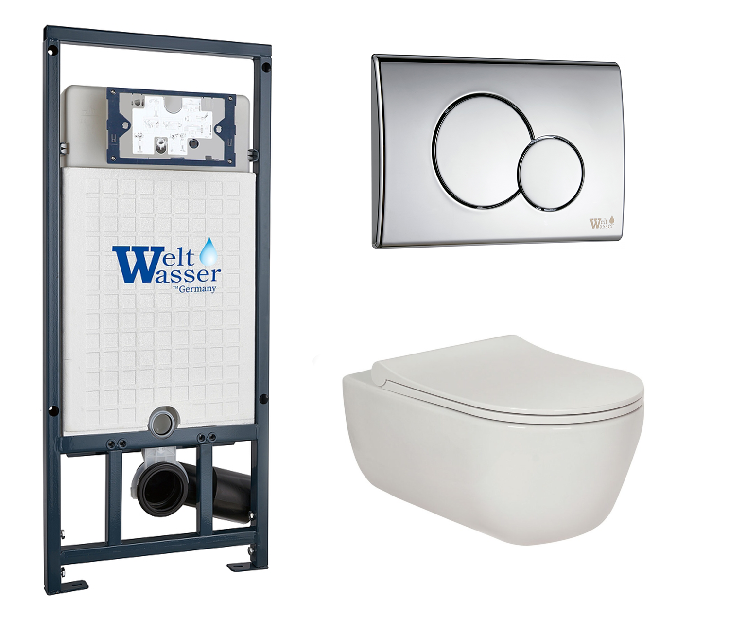 

Комплект: инсталляция WeltWasser Marberg 507 + унитаз Ego XL с кнопкой хром
