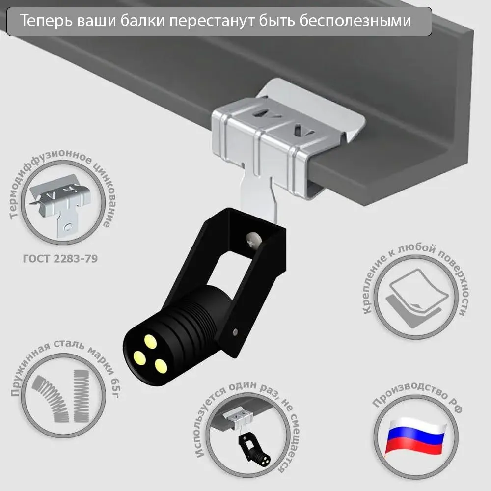 

Балочный зажим УМС КFS00514655 крепление 2-7мм с резьбой М6, в наборе 50 шт, Серебристый, Балочный зажим крепление 2-7мм с резьбой М6