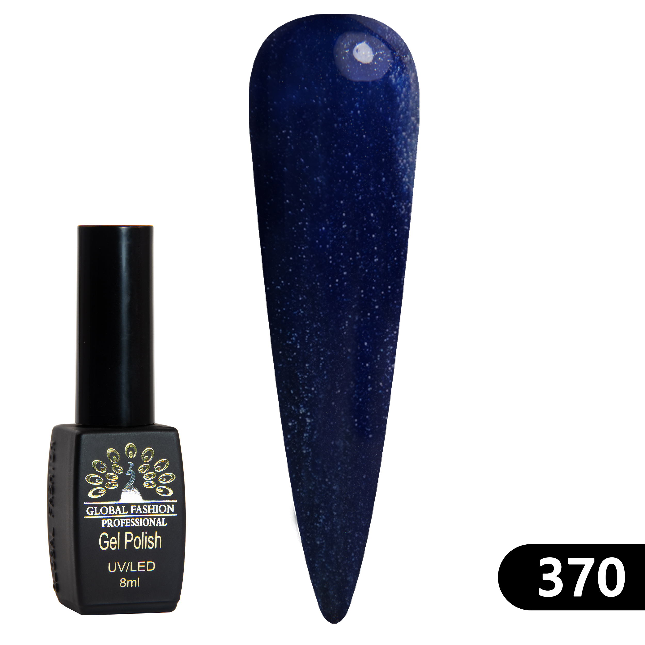 

Гель лак BLACK ELITE 370, Global Fashion 8 мл, Синий
