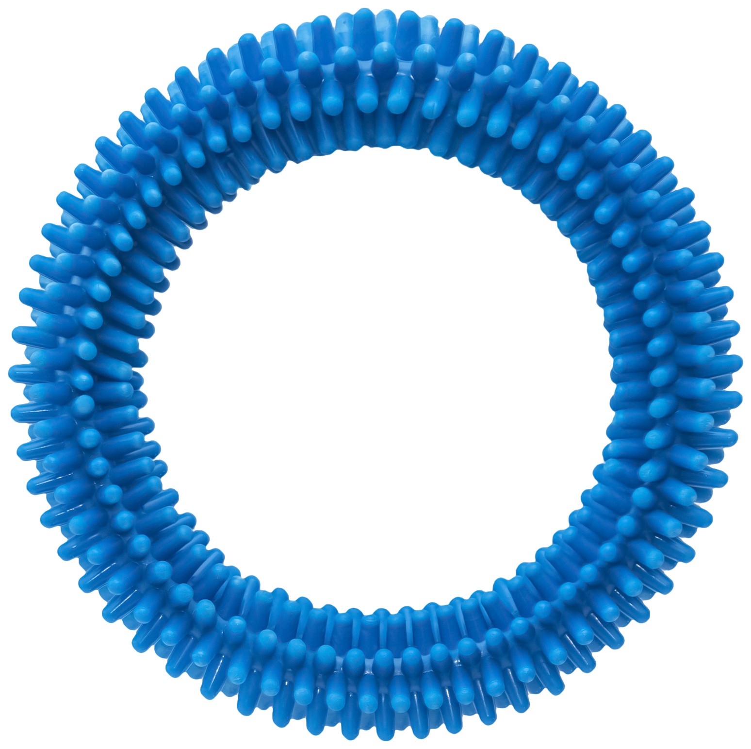 Игрушка для собак Tappi Сириус кольцо с шипами, голубое, 8 см