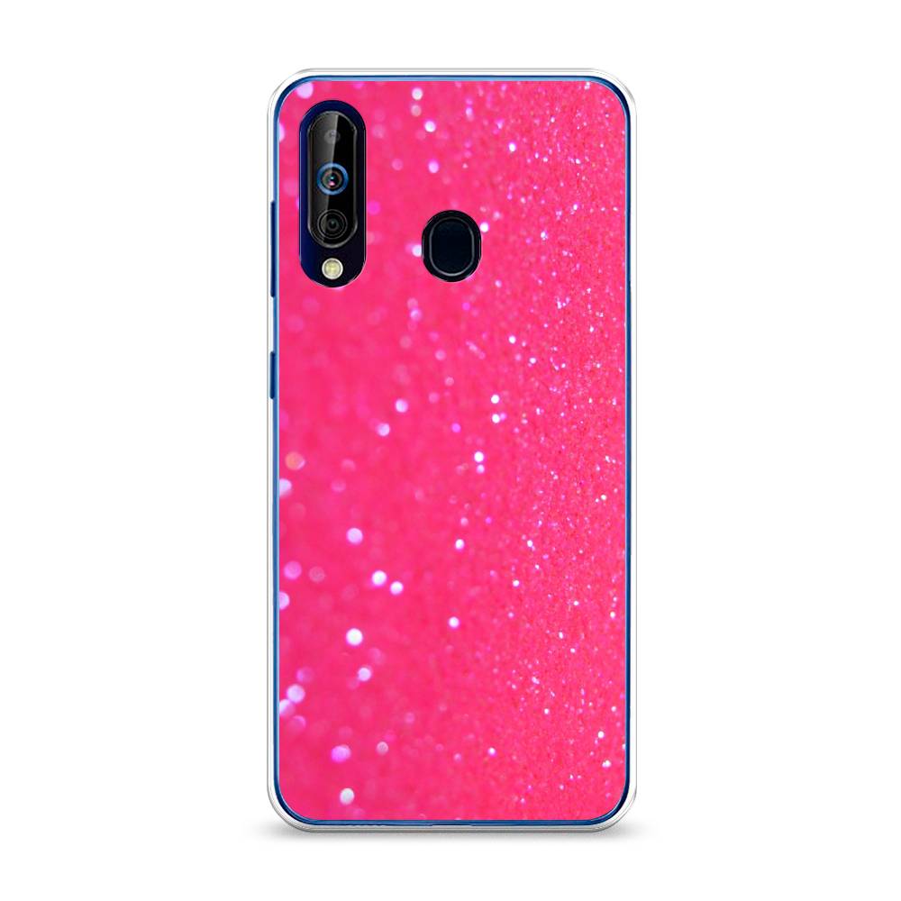 

Силиконовый чехол "Малиновые блестки рисунок" на Samsung Galaxy A60, Малиновые блестки рисунок
