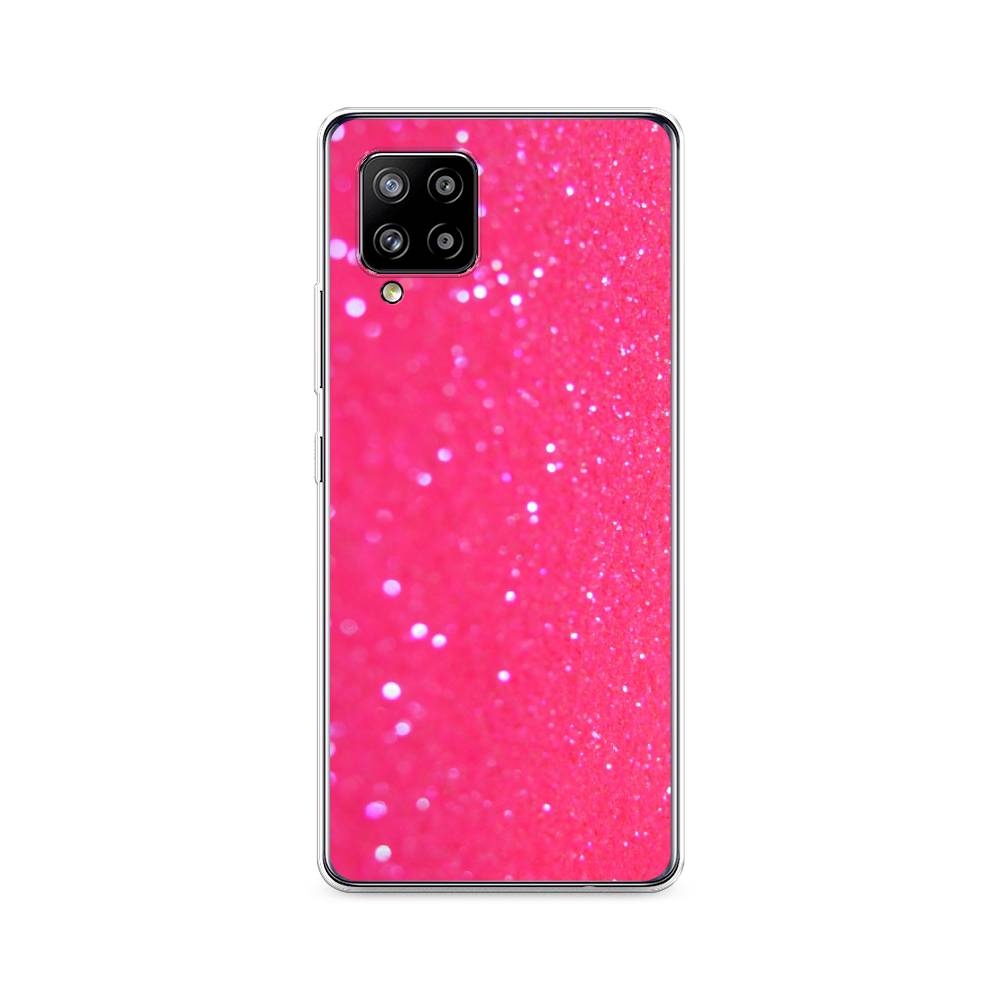 

Силиконовый чехол "Малиновые блестки рисунок" на Samsung Galaxy A42, Малиновые блестки рисунок