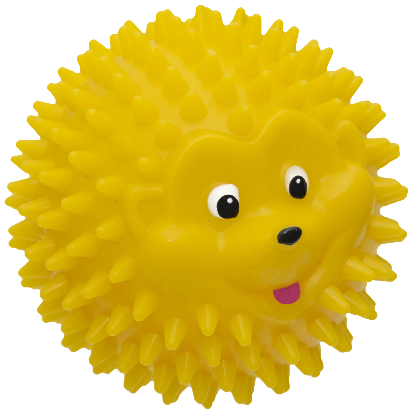 Игрушка для собак Tappi Мю мяч-ежик, желтый, 6 см