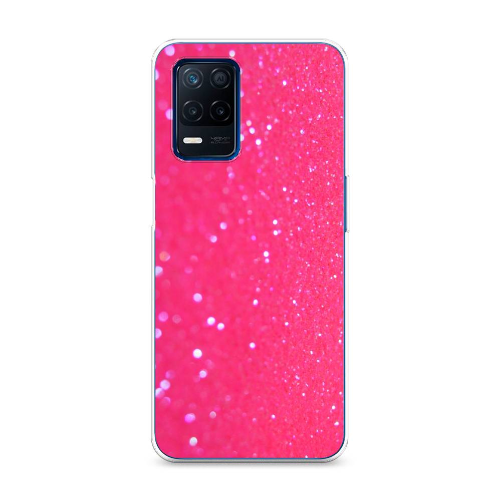 фото Силиконовый чехол "малиновые блестки рисунок" на realme narzo 30 5g awog