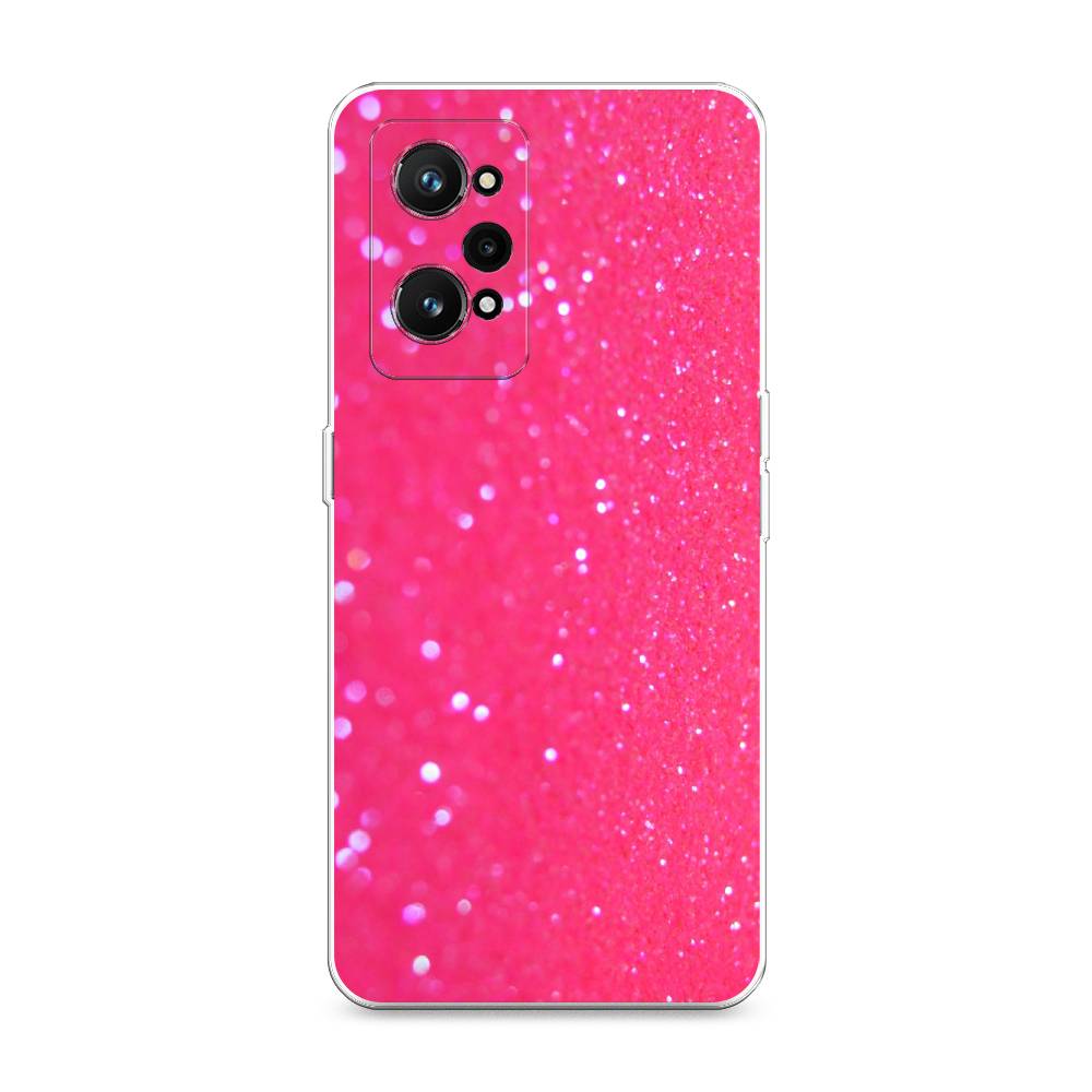 

Силиконовый чехол "Малиновые блестки рисунок" на Realme GT Neo 3T, Малиновые блестки рисунок