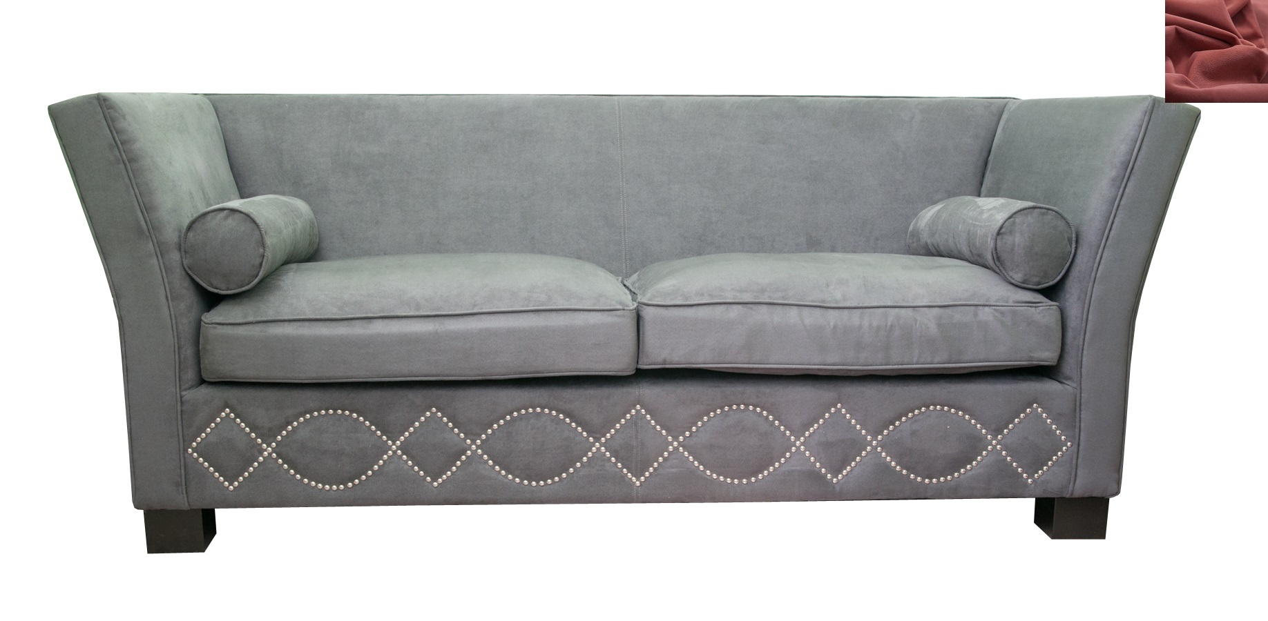 

Диван Mak-interior Volte grey красный