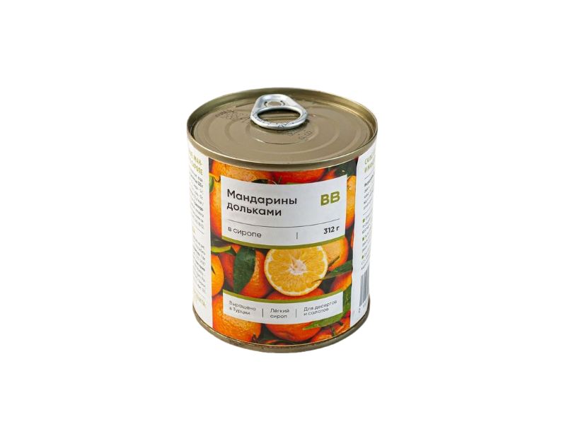 

Мандарины ВкусВилл дольками в сиропе 312 г