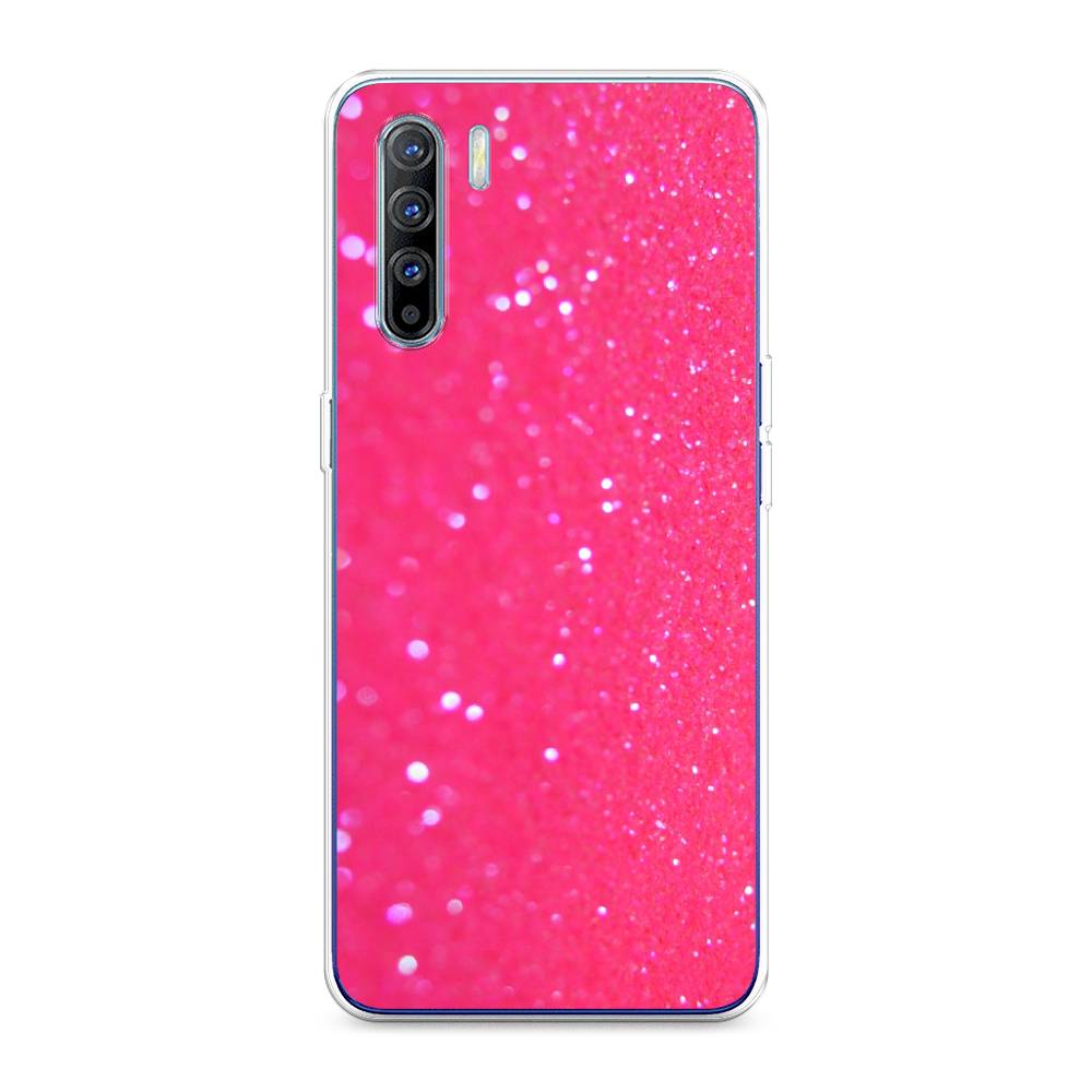 

Силиконовый чехол "Малиновые блестки рисунок" на Oppo Reno 3, Малиновые блестки рисунок