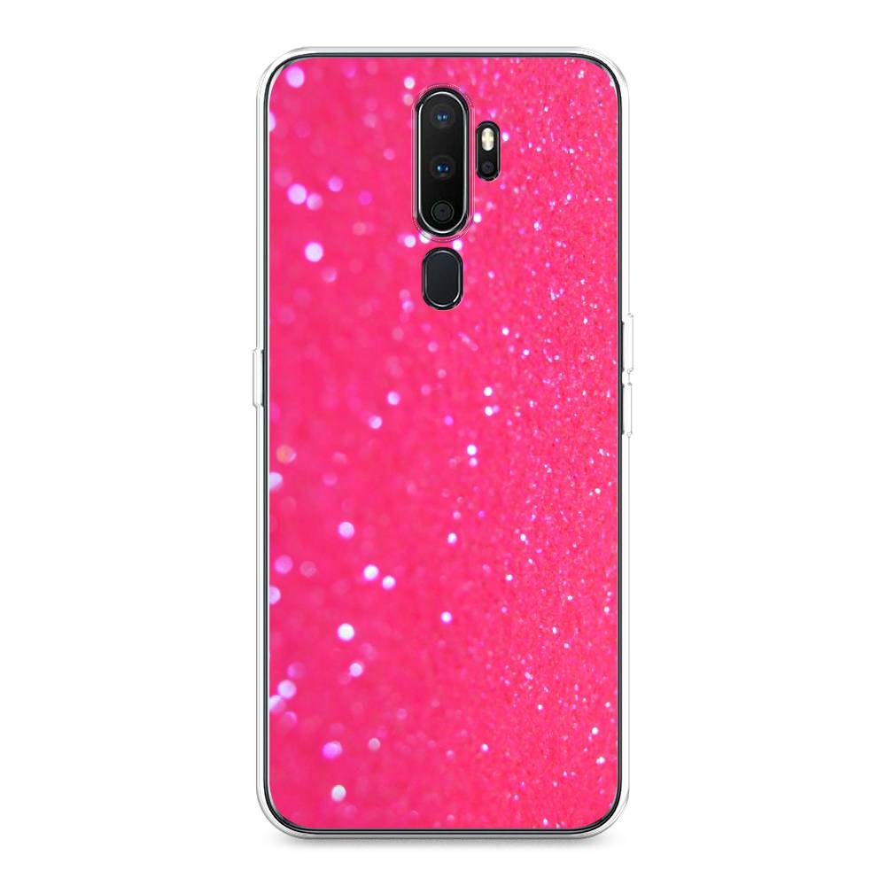 

Силиконовый чехол "Малиновые блестки рисунок" на Oppo A9 (2020), Малиновые блестки рисунок