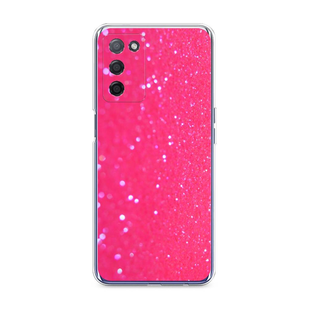 

Силиконовый чехол "Малиновые блестки рисунок" на Oppo A55, Малиновые блестки рисунок