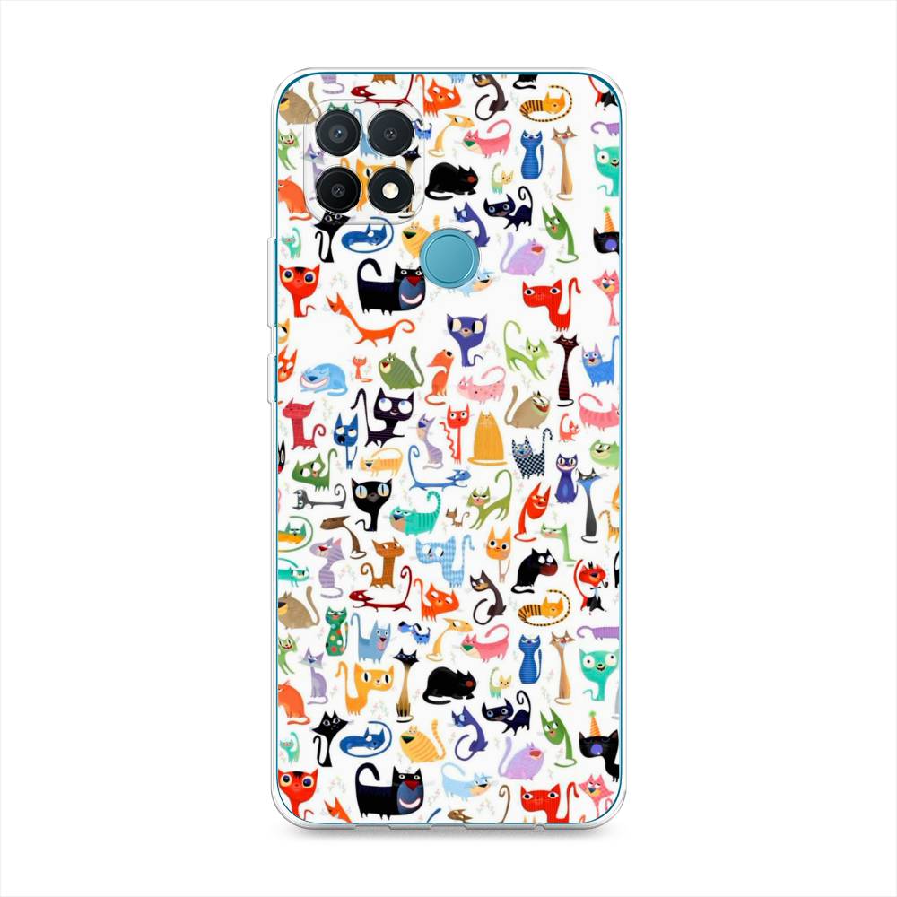 

Чехол для Oppo A15/A15s "Цветные коты", Разноцветный, 254750-1