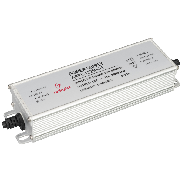 фото Блок питания arpv-12250-a1 (12v, 21a, 252w) (arl, ip67 металл) arlight