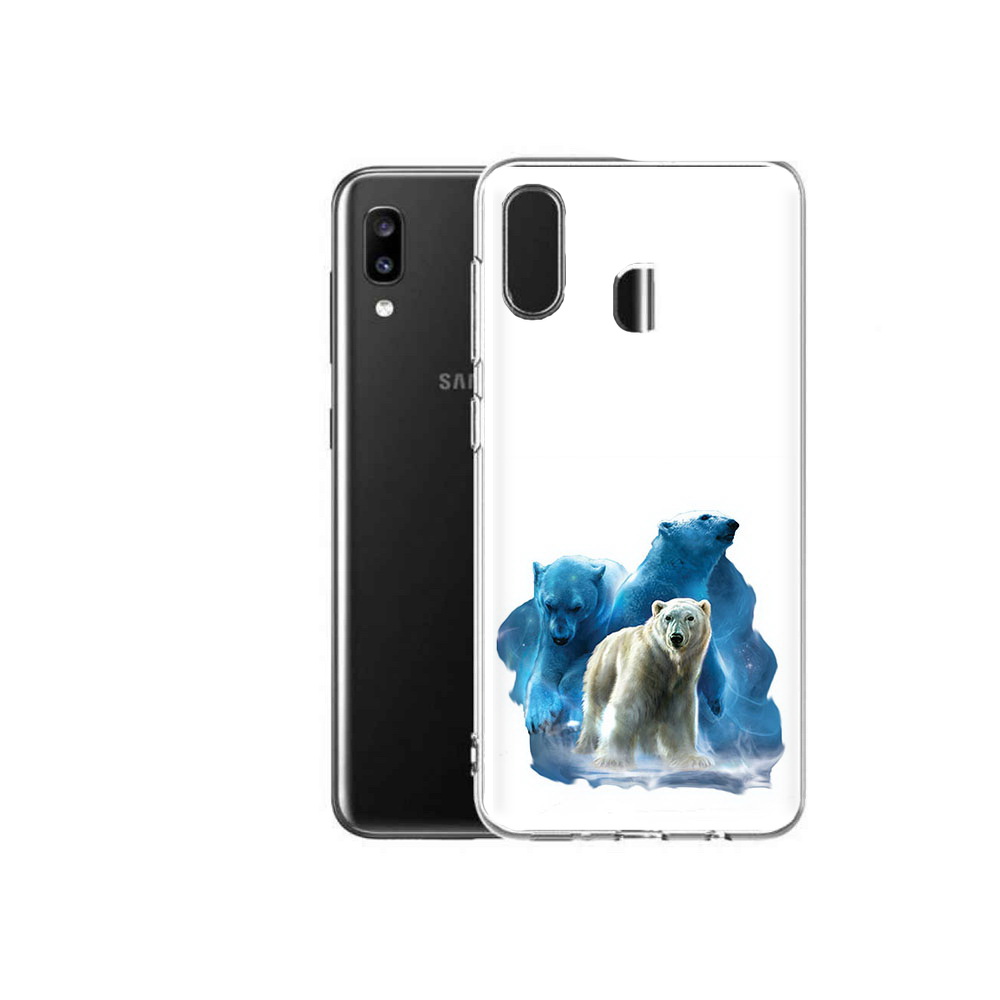 

Чехол MyPads Tocco для Samsung Galaxy A20 полярный медведь, Прозрачный, Tocco